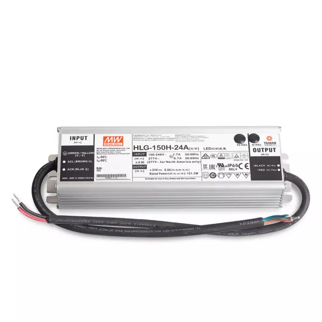 Mean Well HLG-150H-24A Snt 24V / Dc / 0-6,3A / 150W IP65