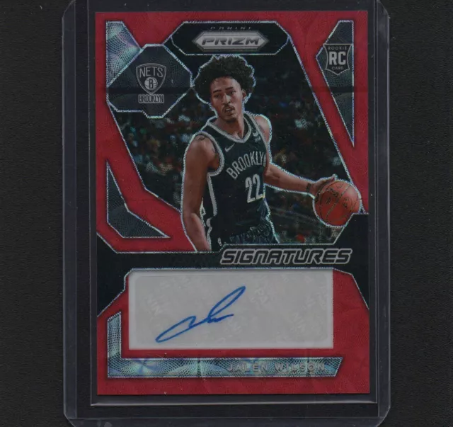 2023-24 Panini Prizm Signatures Jalen Wilson Auto Brooklyn Nets Rookie Red /88