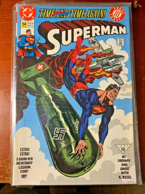 Superman Comic 54 Copper Age First Print 1991 Jerry Ordway Janke Karl Kesel DC
