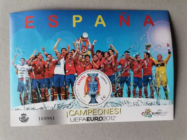 Sellos de España. Año 2012. Nuevos. MNH. HB Fútbol, campeones de la UEFA 2012