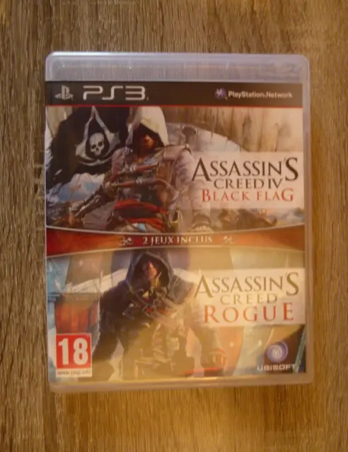 Jeu PS3 Assassin's Creed IV Black Flag + Rogue / 2 jeux inclus