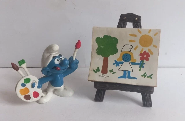 Schleich - SuperPuffi - ARTIST WITH EASEL cod.40239 - Made Hong Kong WB NO BOX