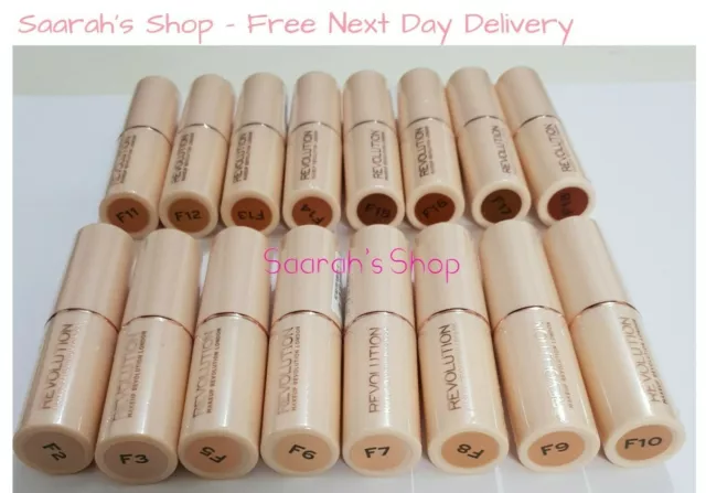 Makeup Revolution Full Coverage Fast Base Foundation Stick 18 Shades SEALED Fast