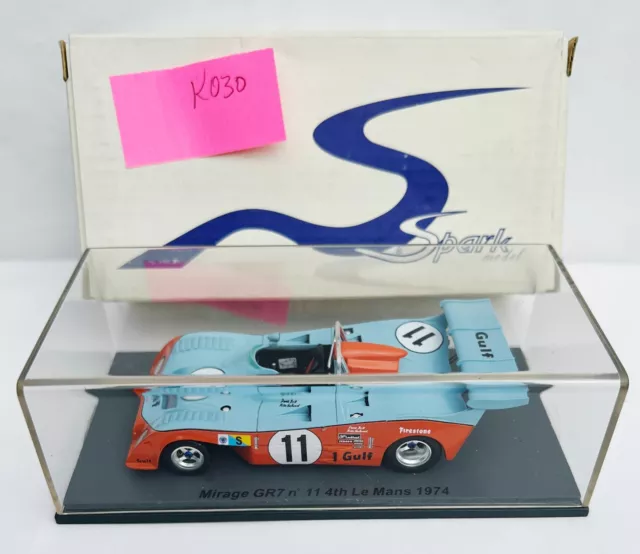 Spark "Mirage GR7 Car #11", 4th Le Mans 1974 Diecast Race Car Model, L#K030