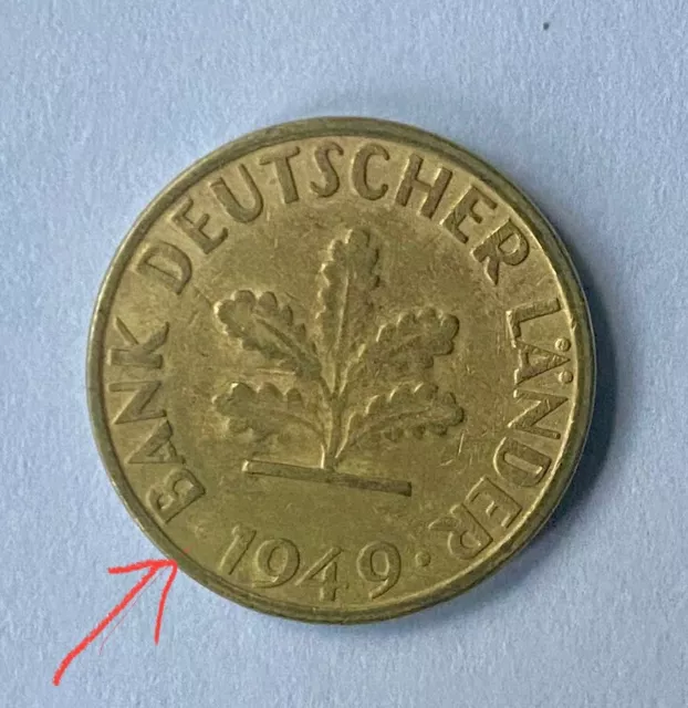 5 Pfennig BDL 1949 J - Fehlprägung