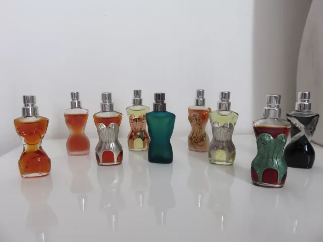 lot de 9 miniatures de parfum gaultier