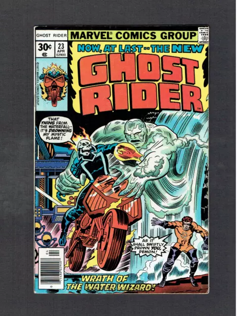 Ghost Rider #23 Vs. Water Wizard Marvel Comics Bronze Age 1977 FN+ Johnny Blaze