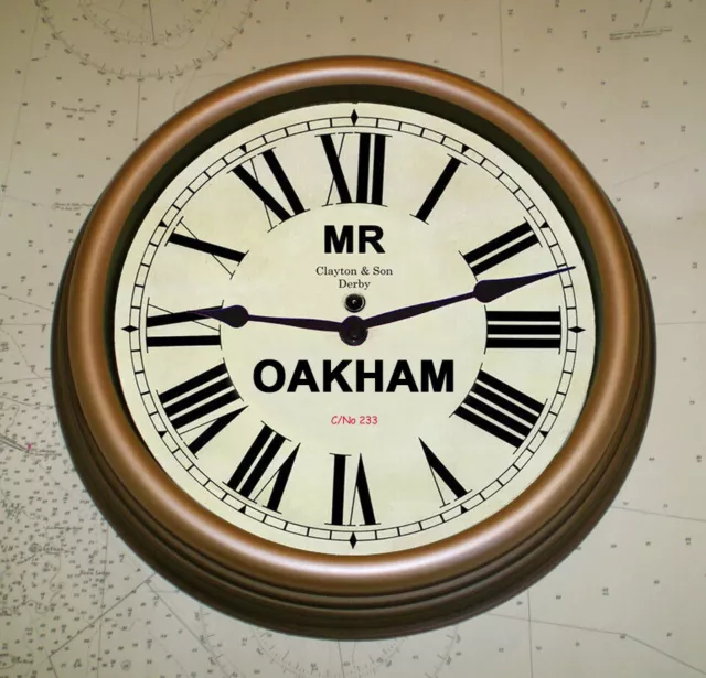 Midland Railway MR Victorian Style Clock OAKHAM Station.