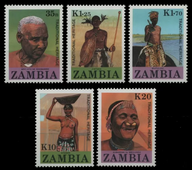 Sambia 1987 - Mi-Nr. 433-437 ** - MNH - Menschen aus Sambia