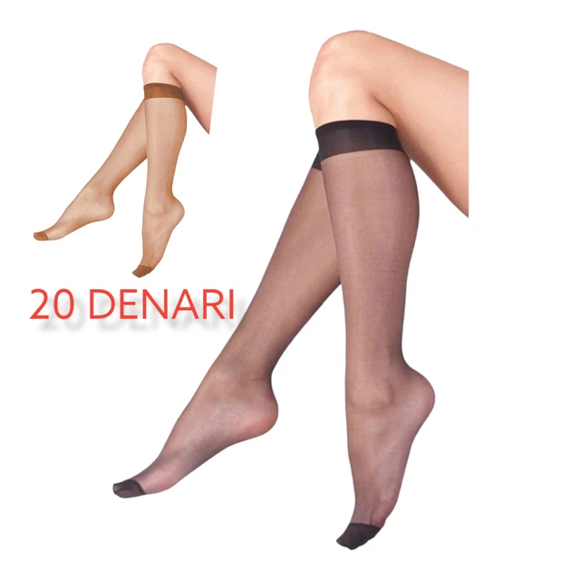 24 Paia Di Calze Gambaletto Elledue Spring 15 Den &ndash; Trasparenti E Comfort, Perfette Per Ogni Occasione, Multicolore