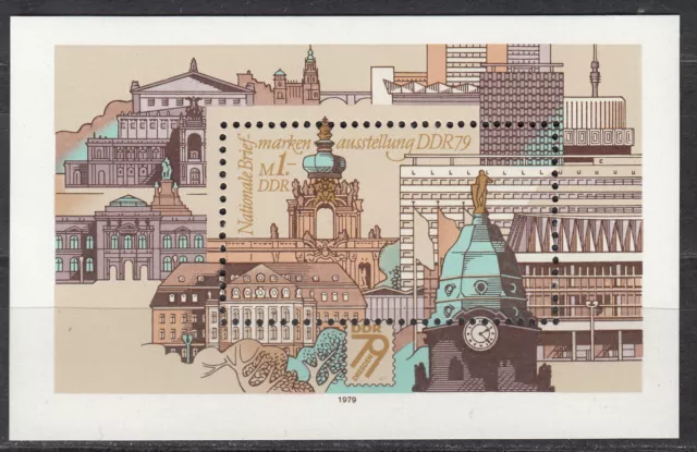 GDR / DDR Block 55** (2443**) Briefmarkenausstellung DDR`79 /  Dresden