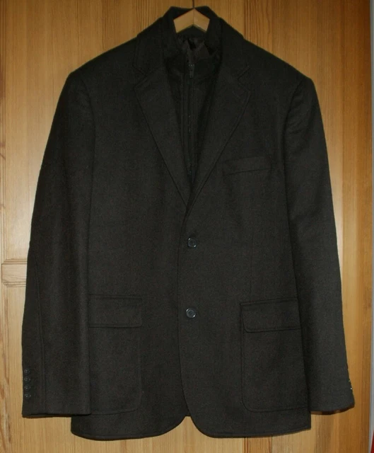 VESTE BLAZER Homme DOUBLE COL Zippé Marque TEX MAN Marron chiné noir Taille 52