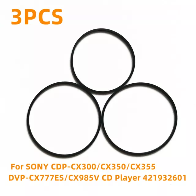 3Pcs Belts For SONY CDP-CX300/CX350/CX355 DVP-CX777ES/CX985V CD Player 421932601