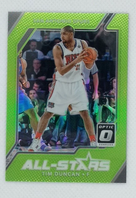 2018 Panini Donruss Optic All-Stars Lime Green Tim Duncan #20, Spurs, #d/175