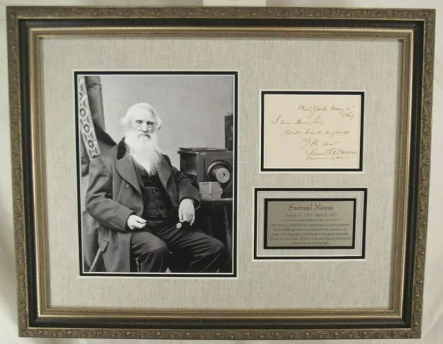 Samuel F. B. Morse Wire Telegraphy Inventor Autograph ''Rare'' Signed Dated 1869