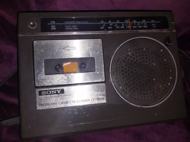 Altes Sony Radio Cassette Recorder CF-160S Kassettenradio Ghettoblaster Japan 2