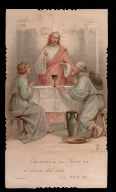 Santino Holy Card SANTA LEGA EUCARISTICA  n° 10034  PANE DI DIO CROMO