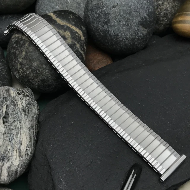 rare 1959 10k White Gold-Filled 19mm Premium Speidel nos Vintage Watch Band