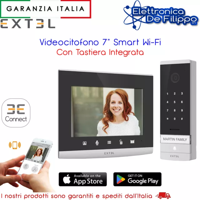 Videocitofono 7" Smart Wi-Fi Con Tastiera Integrata