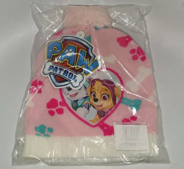 Nickelodeon Paw Patrol  Girl's Hat  & Gloves Set Kids Pink New With Tag NWT