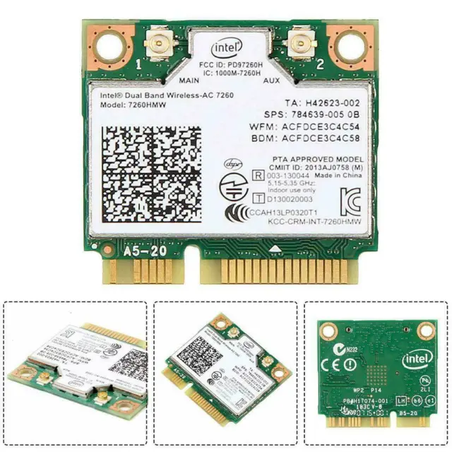Dual Band Intel 7260 AC 7260HMW 867Mbps Wireless Wifi M7W3 PCI-E Card 4.0 D1I9