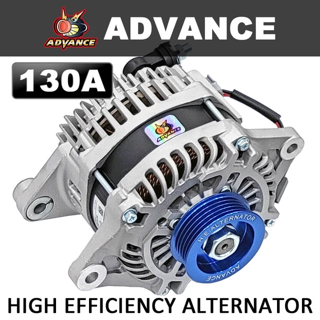 ADVANCE 130A HIGH OUTPUT ALTERNATOR for MAZDA RX7 FD3S (Blue pulley