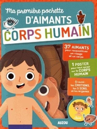 37 aimants chiffres symboles corps humain + poster éducatif jeux apprentissage