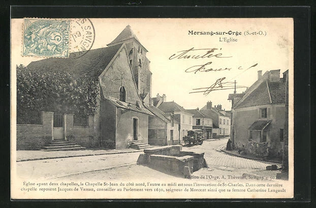 CPA Morsang sur Orge, Vue sur l´Eglise