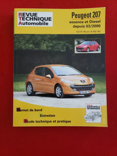 Revue technique automobile RTA B711.5 PEUGEOT 207 (2006 à 2017) - 1.6 Vti et Hdi