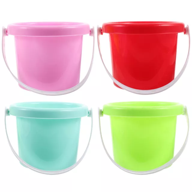 4pcs Large Little Sand Buckets Kids Beach Pail Sand Buckets Sand Toys Toddlers 2