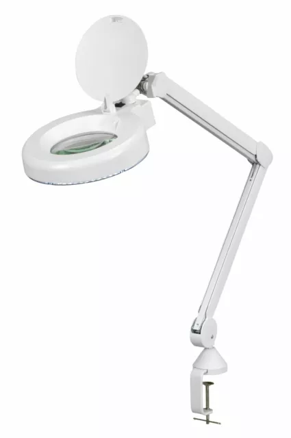 STP23 Sealey WL483D Bench Mounting Magnifying Work Light 48 SMD LED 230V
