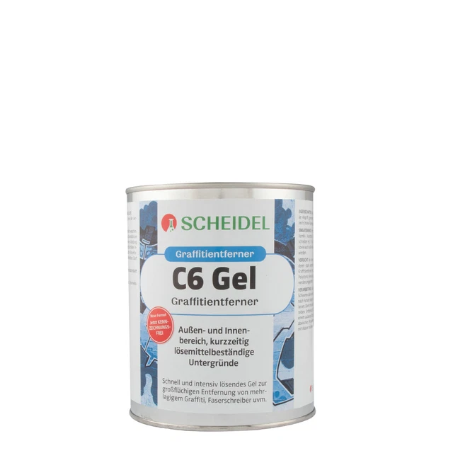 Scheidel C6 gel 1L, rimozione graffiti, detergente, detergente facciate