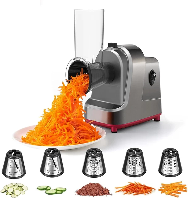 ABSUPER ELECTRIC CHEESE Grater Vegetable Slicer - 250W Electric Rotary ...