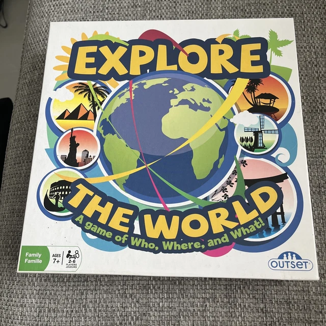 EXPLORE THE WORLD Board Game Of Who Where And What! 2014 Geography