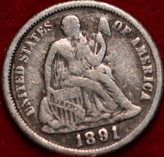 1891-O New Orleans Mint Silver Seated Liberty Dime