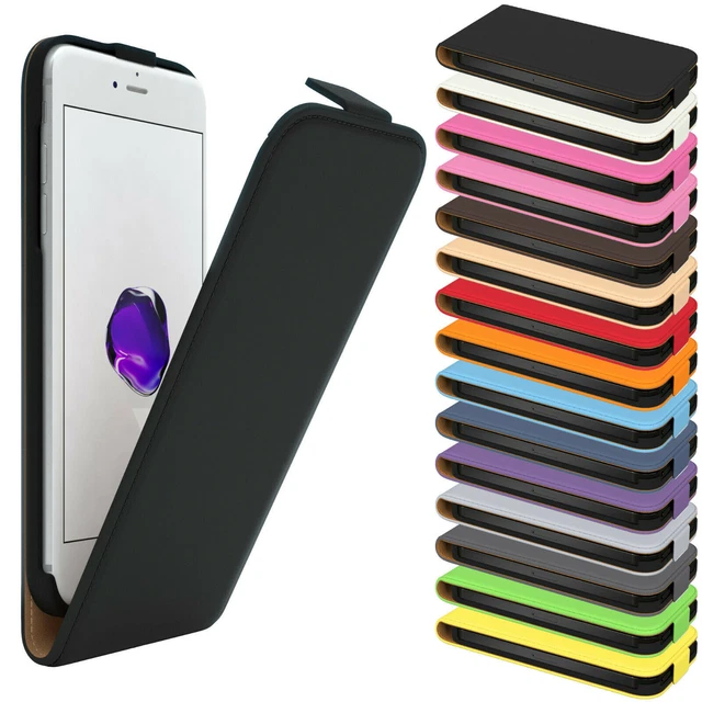 Étui Portable pour Apple Clapet Housse de Protection à Abattant Coque Wallet Uni