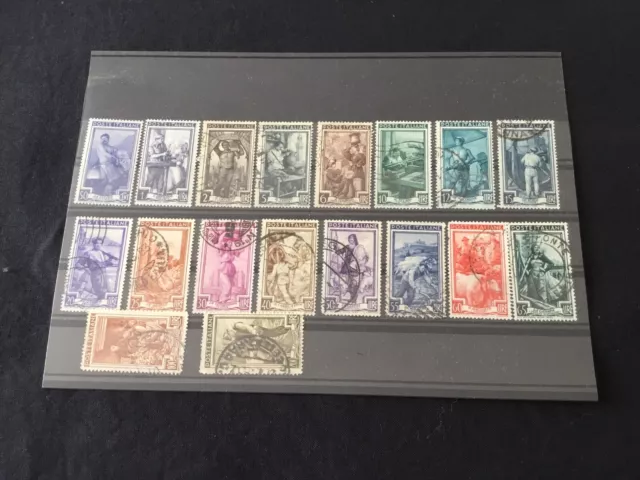 Timbres Poste Italie Oblitéré Série Courante L’Italie Au Travail 1950