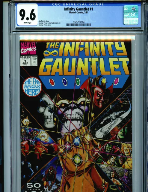 Infinity Gauntlet Issue # 1 CGC 9.6 NM+ Avengers 1991 Marvel Comic Thanos KB20