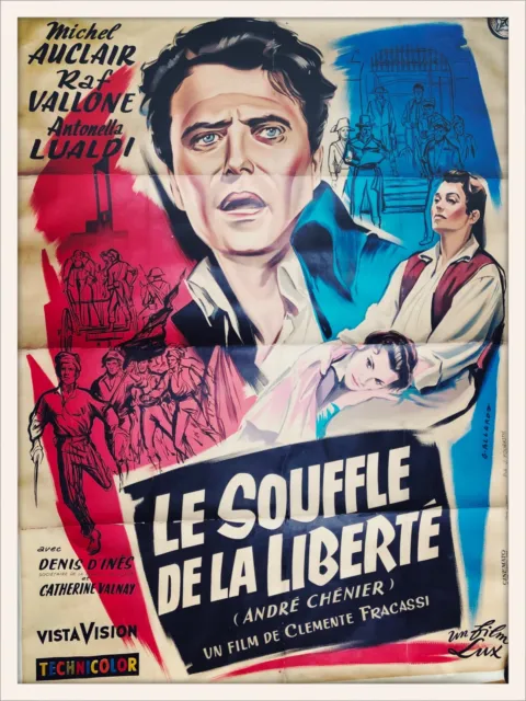 affiche originale Entoilée du film SOUFFLE DE LA LIBERTE (LE) 120x160 cm de 1955