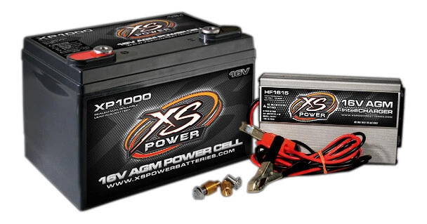 Xs Power Battery 16V Agm Xp Series Battery And Charger Kit P/N Xp1000ck1