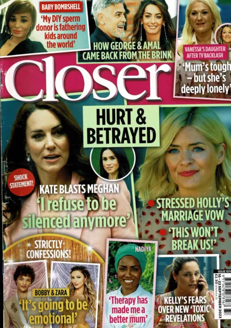 Closer Magazine Lisa, George & Amal, Meghan Markle & Kate, 16.09.23