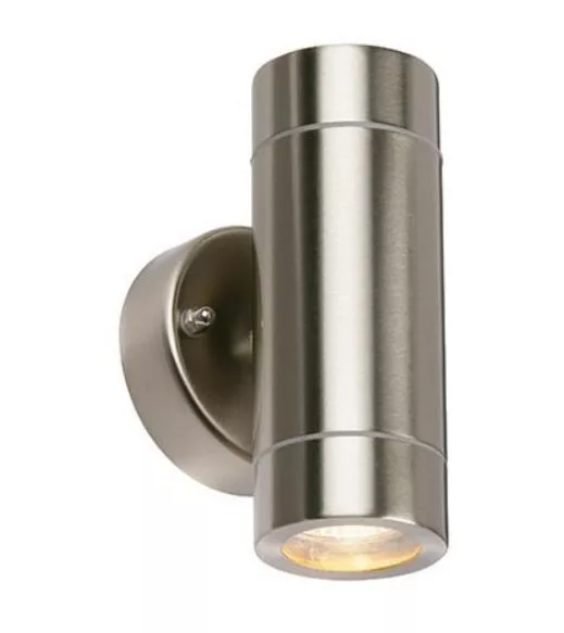 Saxby Lighting 13802 Palin IP44 35W Doppelwandleuchte (gebürstet Edelstahl