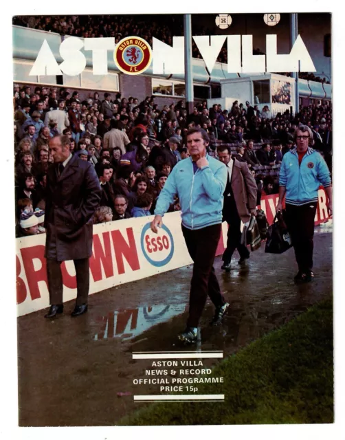 Aston Villa v Norwich City - 1976-77 First Division - Football Programme