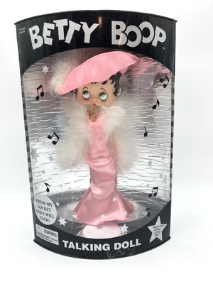 Betty Boop Talking Poseable 12" Doll Pink Satin Dress King Features 1998
