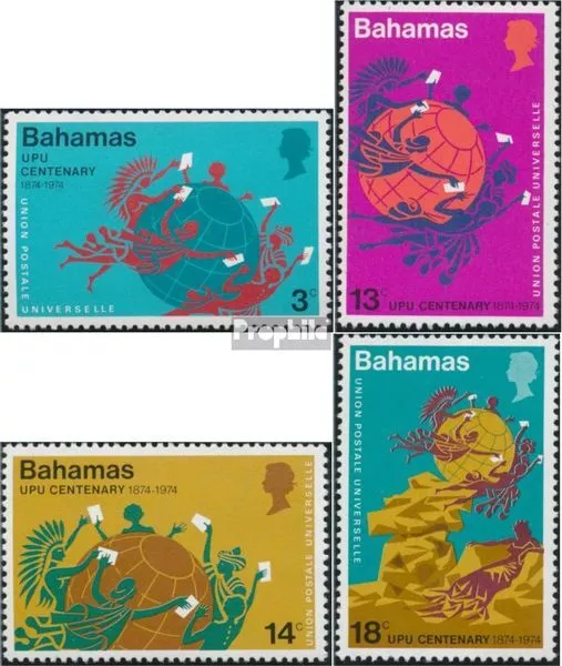 bahamas 366-369 (complète edition) neuf avec gomme originale 1974 UPU