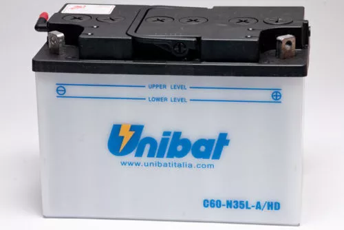 BATTERIA MOTO UNIBAT YUASA C60-N35L-A/HD 35 AH PER PIAGGIO: Ape 501 – Ape car