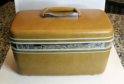 Vintage clean Samsonite Silhouette Train Hard Case Vanity Travel Bag 