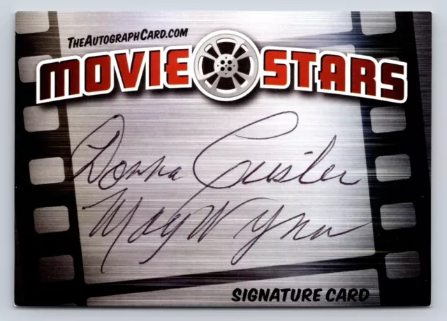 May Wynn Authentic Autographed Signed Legendary Movie Stars Signature Card