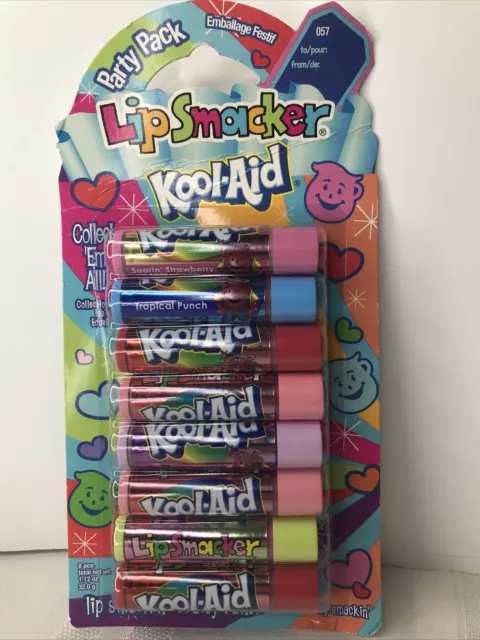 Bonne Bell Lip Smacker Kool Aid 8 Count Variety Party Pack Lip Balm NOS Vintage