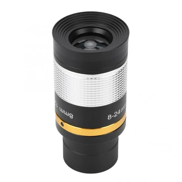 1.25 inch Zoom Telescope Eyepiece, 8-24mm Metal Goggles With Continuous Zoom